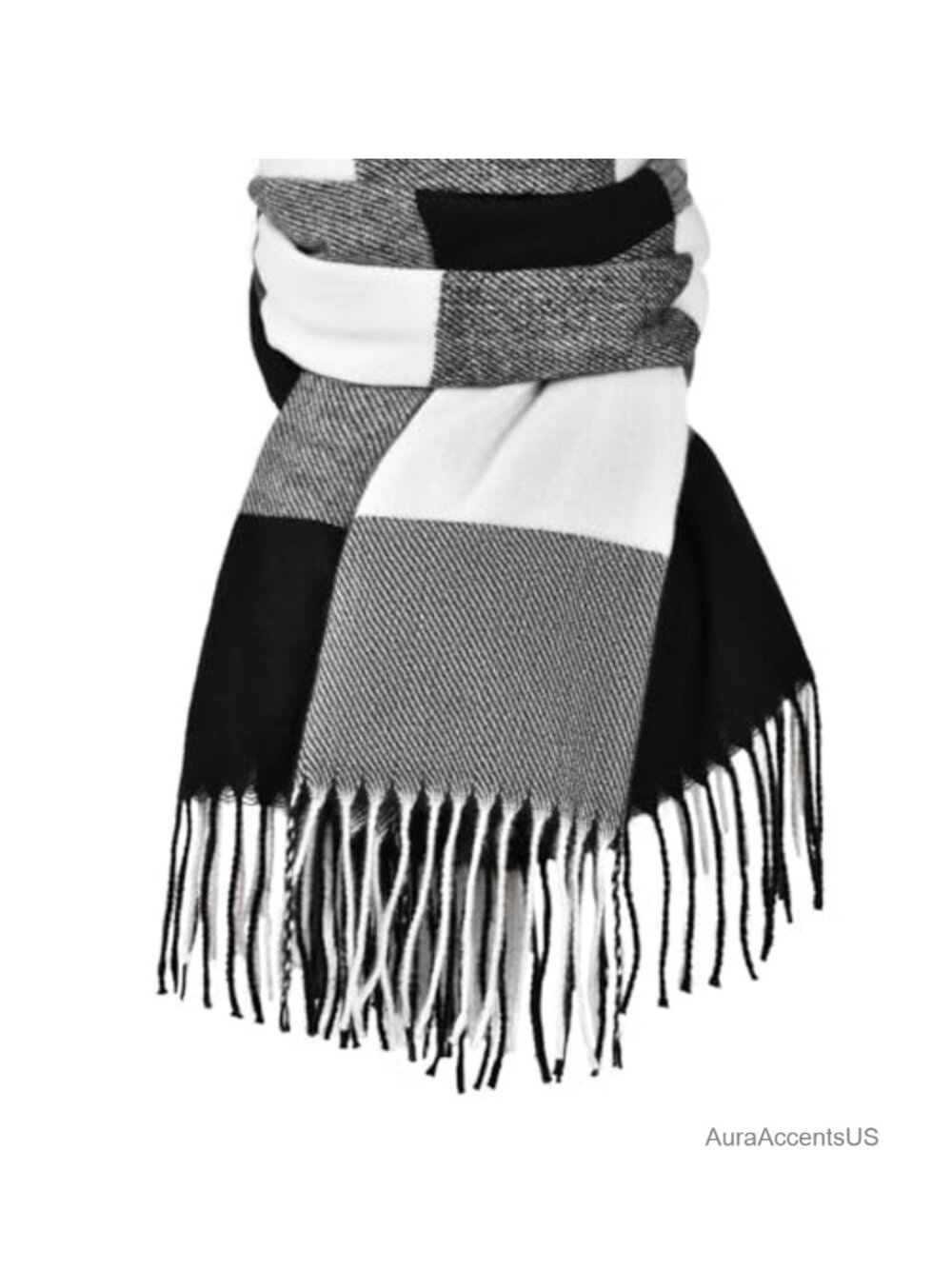Women's Plaid Long Oversized Blanket Scarf Shawl Wrap Acrylic Winter Cashmere